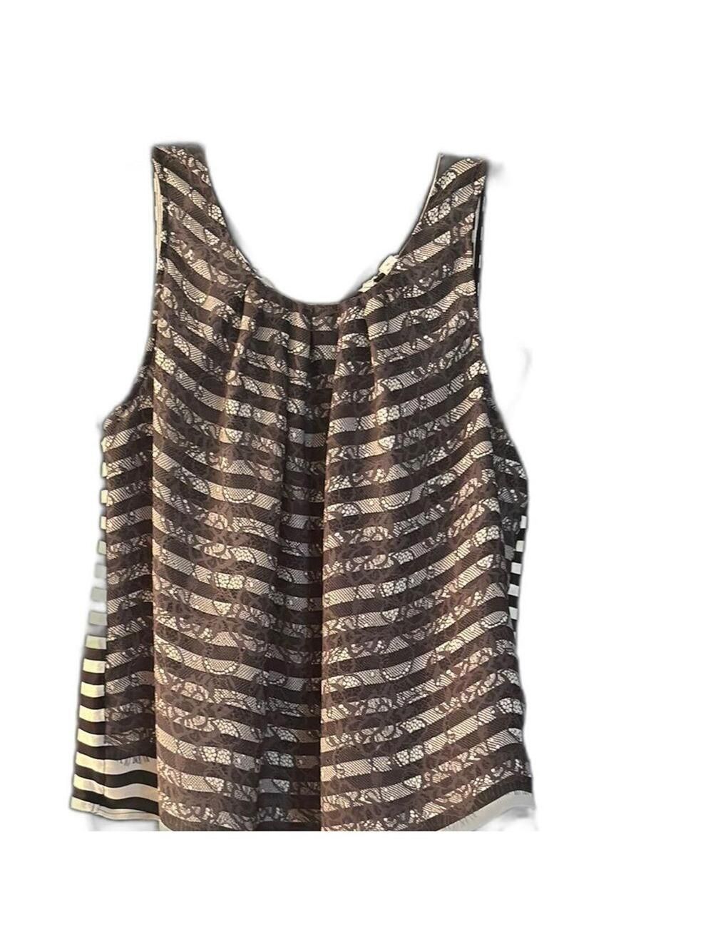 ELLE Women's Black and White Blouse Size XL